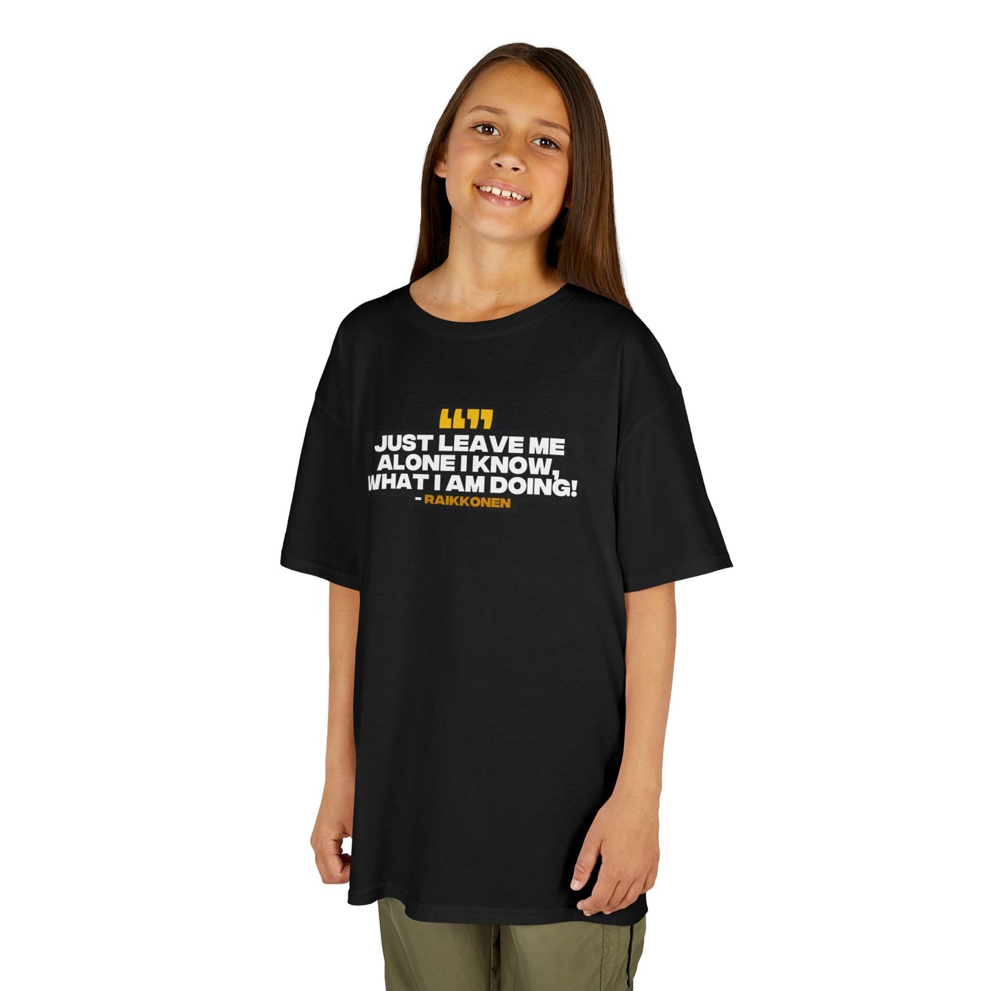 "Just leave me alone, I know what to do!" Raikkonen Radio Kids T-Shirt