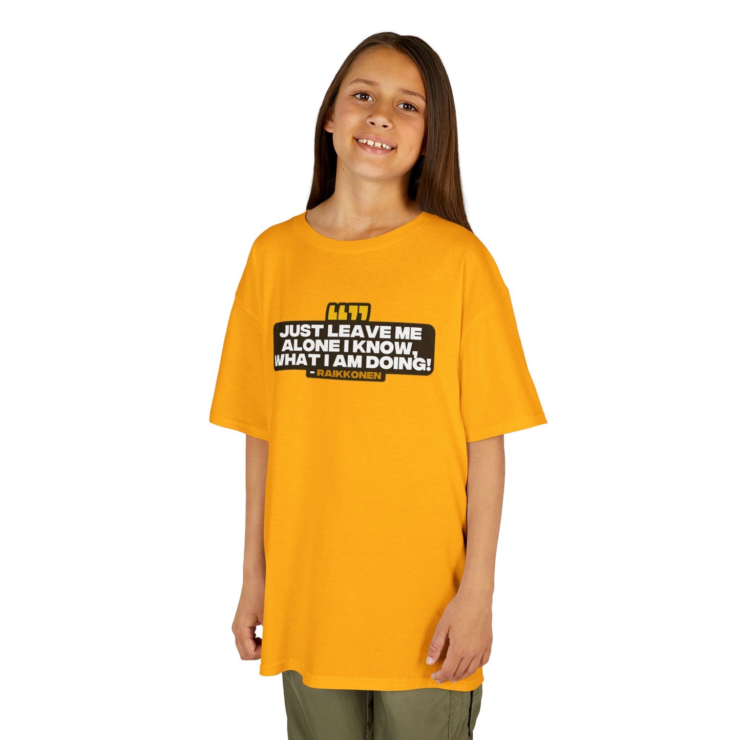 "Just leave me alone, I know what to do!" Raikkonen Radio Kids T-Shirt