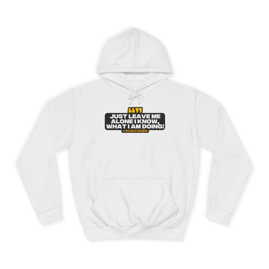 "Just leave me alone, I know what I am doing!" Raikkonen Radio Unisex Hoodie