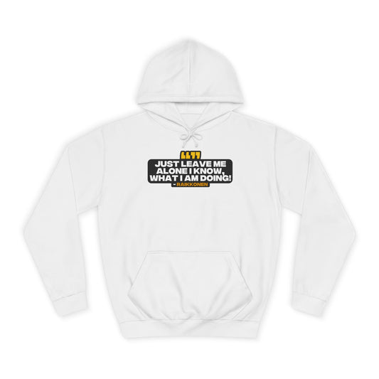 "Just leave me alone, I know what I am doing!" Raikkonen Radio Unisex Hoodie